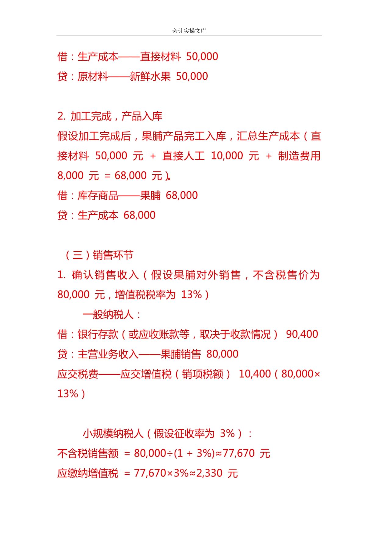 做账实操-食用农产品初加工的账务处理示例